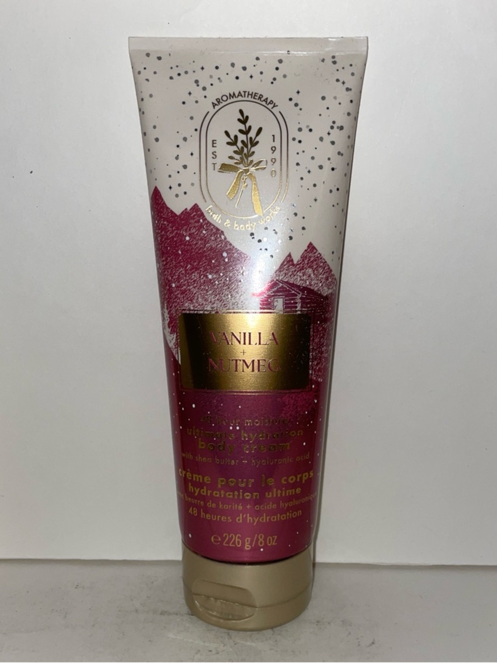 Bath & Body Works Aromatherapy Vanilla + Nutmeg Body Cream 8oz Discontinued New